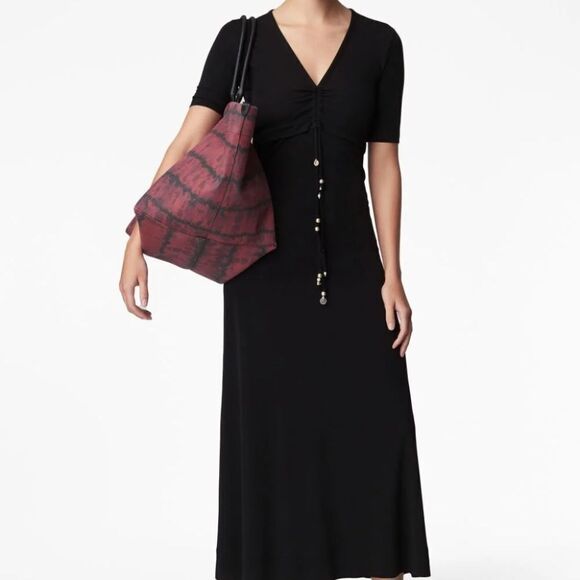 NWT ALTUZARRA Panya ruched jersey maxi dress - size 14 (FR 46)